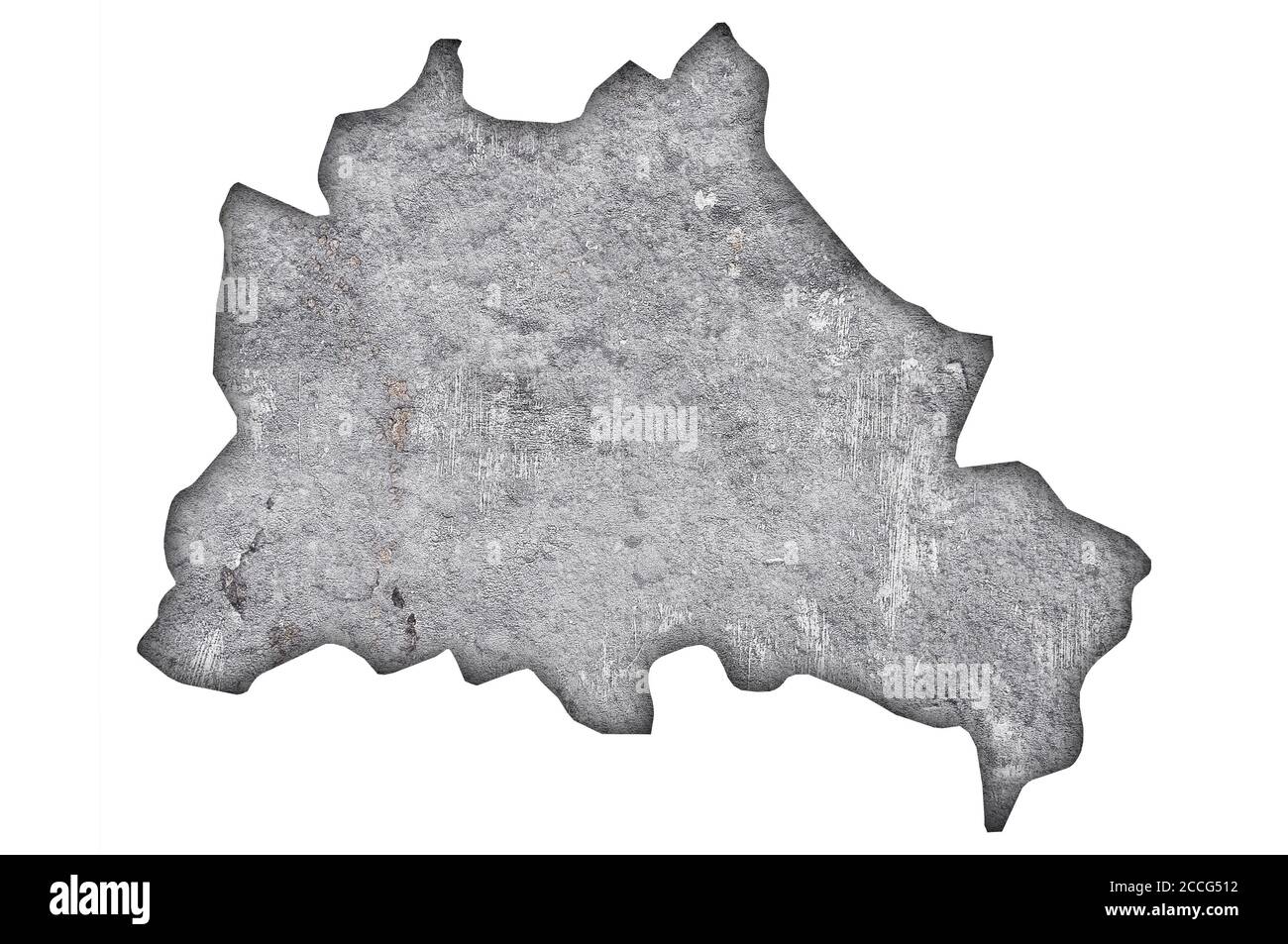 Map of Berlin on weathered concrete Stock Photo - Alamy