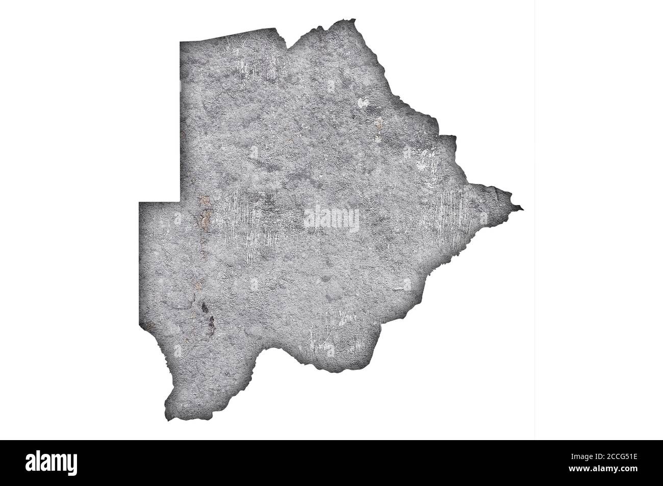 Map of Botswana on weathered concrete Stock Photo - Alamy