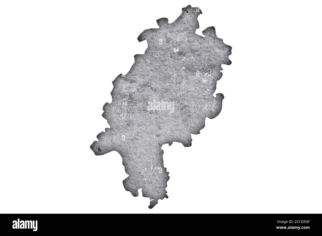 Map of Hesse on weathered concrete Stock Photo - Alamy