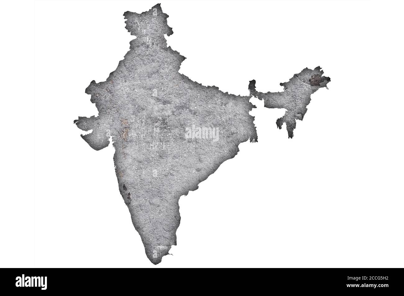 Map of India on weathered concrete Stock Photo - Alamy