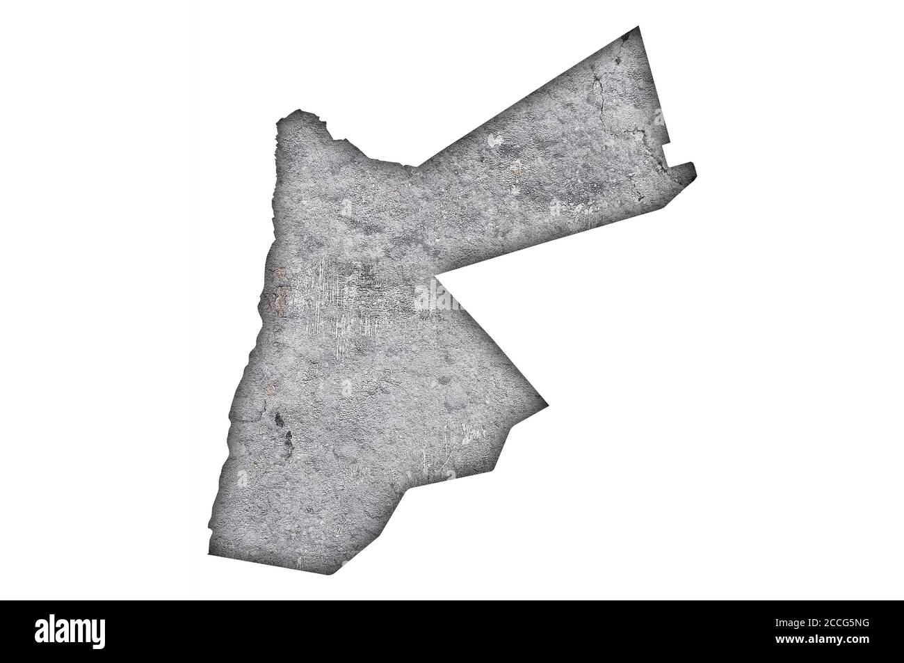 Map of Jordan on weathered concrete Stock Photo - Alamy