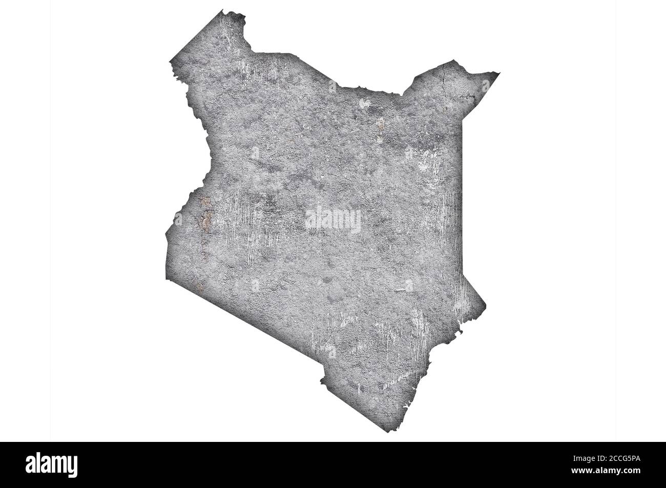 Map of Kenya on weathered concrete Stock Photo - Alamy