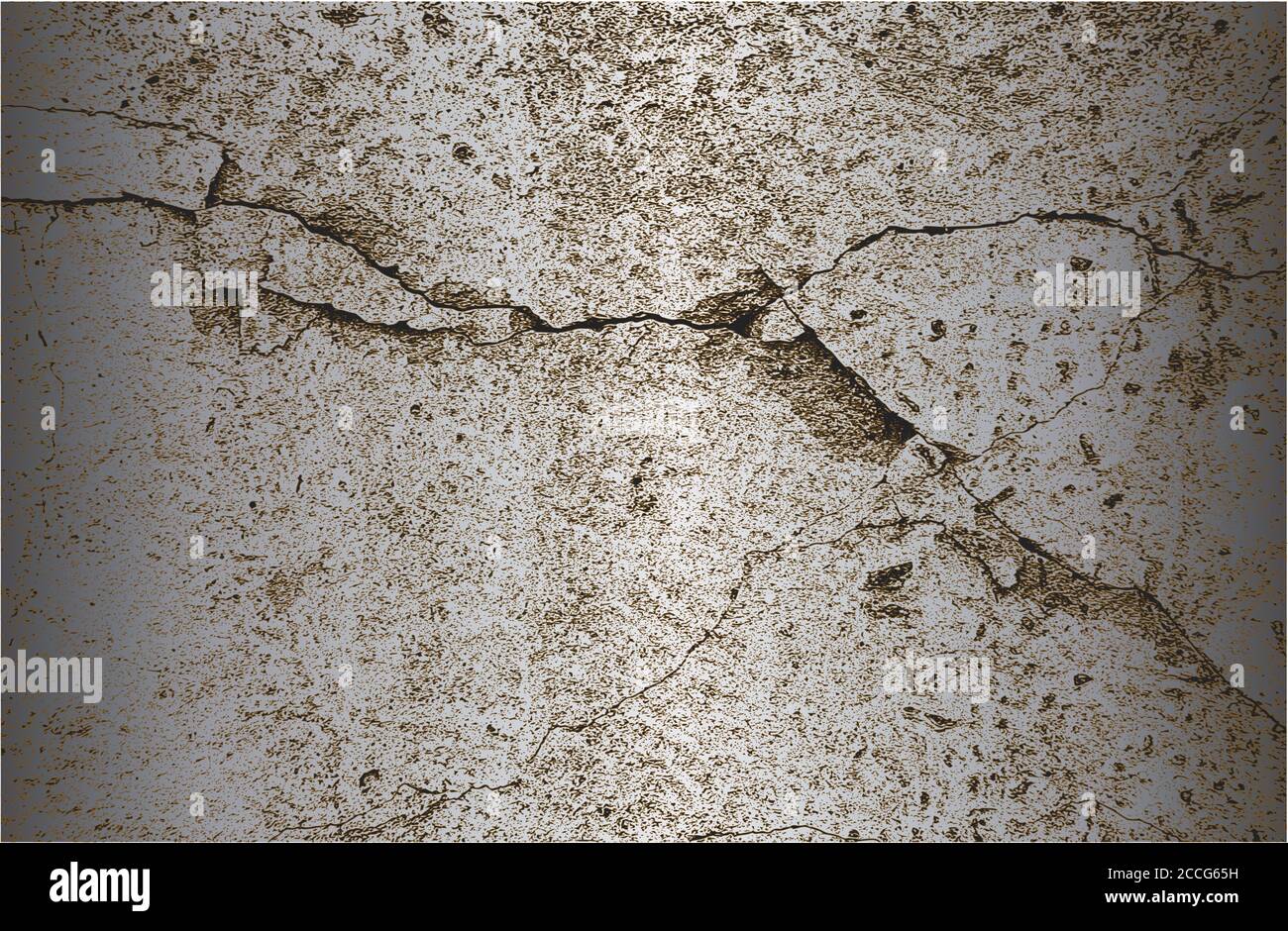Distress old cracked concrete vector texture.Rusty and silver grunge background. My collection of background textures. Stock Vector