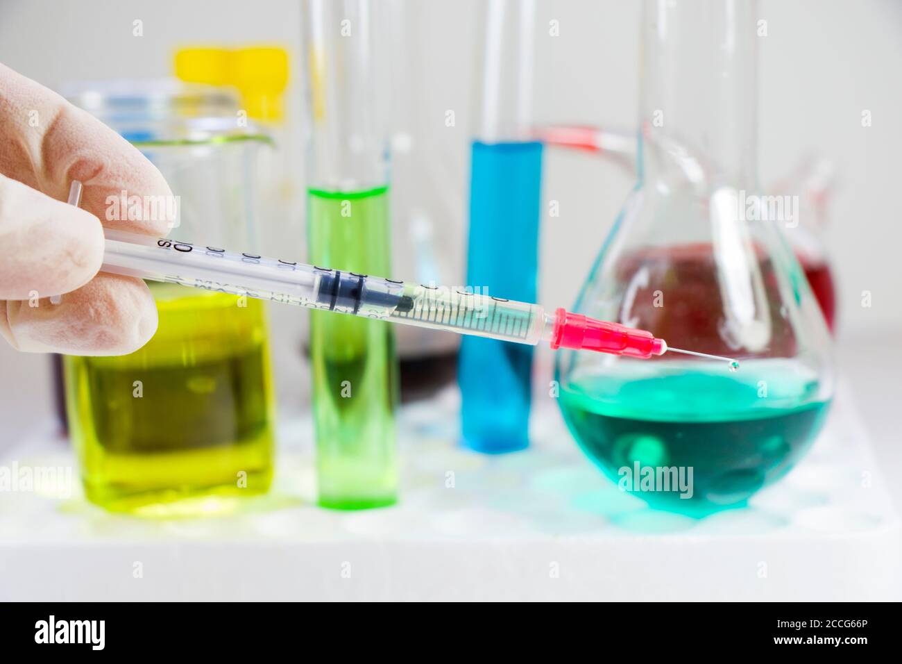 Lab Needle Inject Diabetes vaccine, needle inject with liquid insulin, laboratory ...