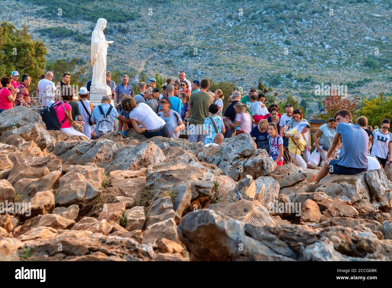 Pilgrims On The Hill Of Apparitions Podbrdo Medjugorje Municipality pilgrims-on-the-hill-of-apparitions-podbrdo-medjugorje-municipality