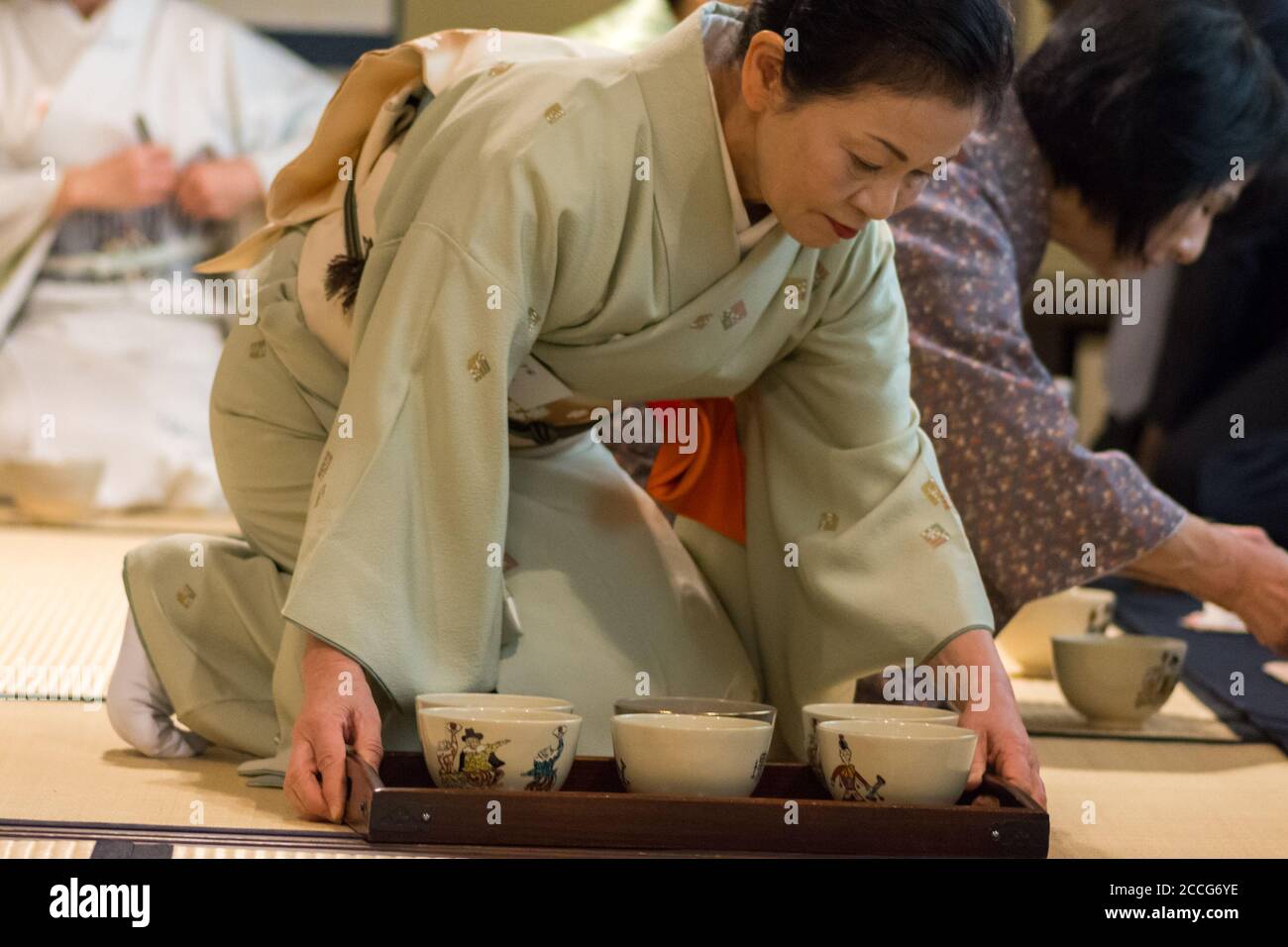 Sakai, Osaka / Japan February 16, 2018 Japanese tea ceremony masters