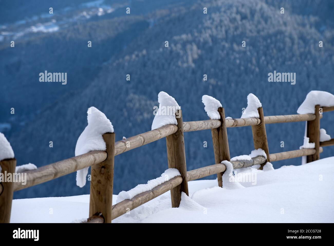 Alps, Barrier with remnants of snow Stock Photo