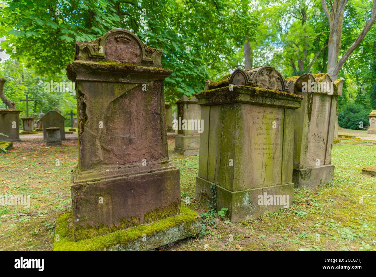 Hoppenlaufriedhof or Hoppenlau Cemetery of 1626, Stuttgart, Baden-Württemberg, South Germany, Europe Stock Photo