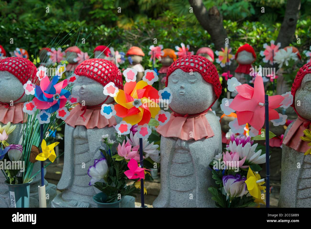 Tokyo, Japan Jizo Statues at Zojoji Temple in Tokyo, Japan. Zojoji