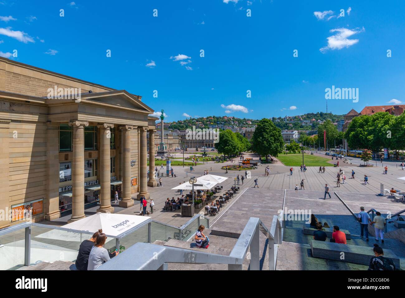 Stuttgart´s main shopping street Königstrasse, city centre  Stuttgart, Federal State Baden-Württemberg, South Germany Stock Photo