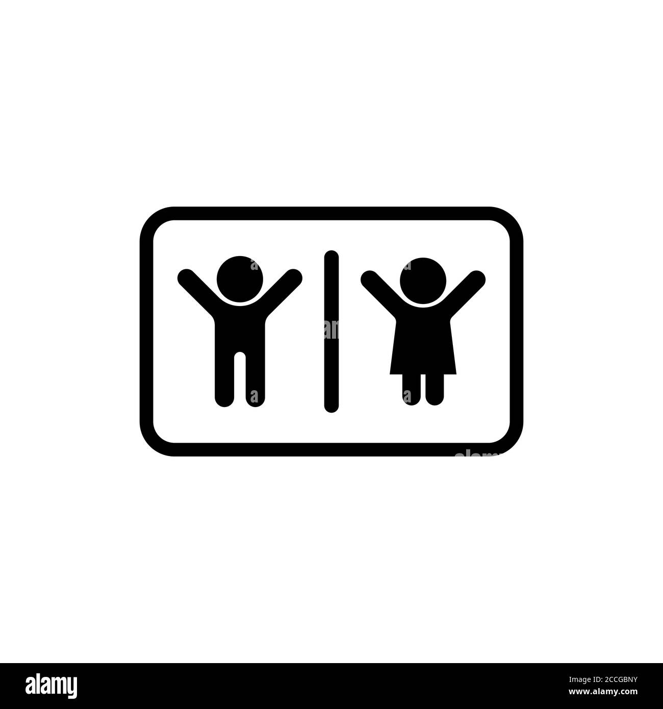 Men and women toilet icon. Restroom. Vector on isolated white background. EPS 10 Stock Vector
