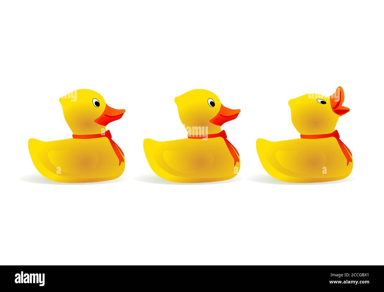 Bath duck ducklings. - vector illustration Stock Vector