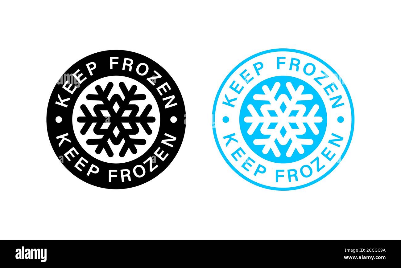 Keep frozen label. Vector on isolated white background. EPS 10 Stock Vector