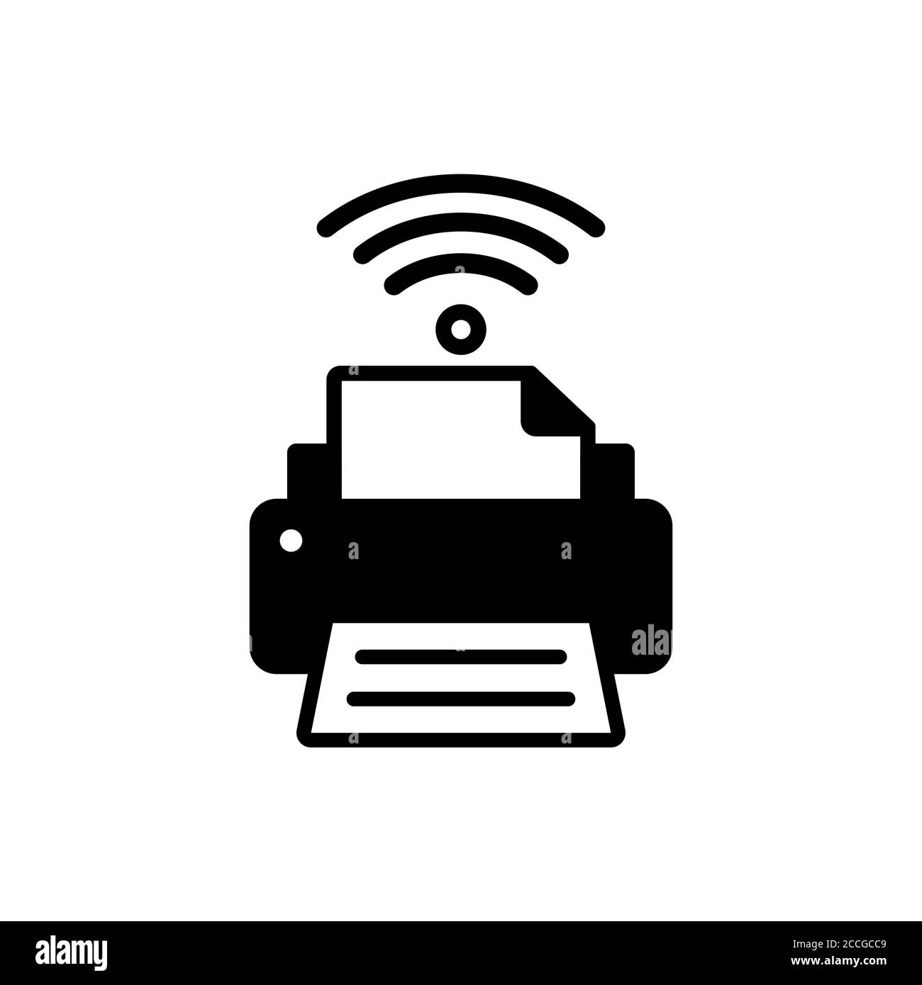 Smart printer icon. Wireless connection sign for web, mobile apps and ...