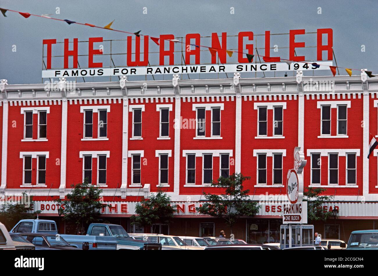 THE HISTORIC WRANGLER RANCHWEAR STORE IN DOWNTOWN CHEYENNE, WYOMING,  USA-1979 Stock Photo - Alamy