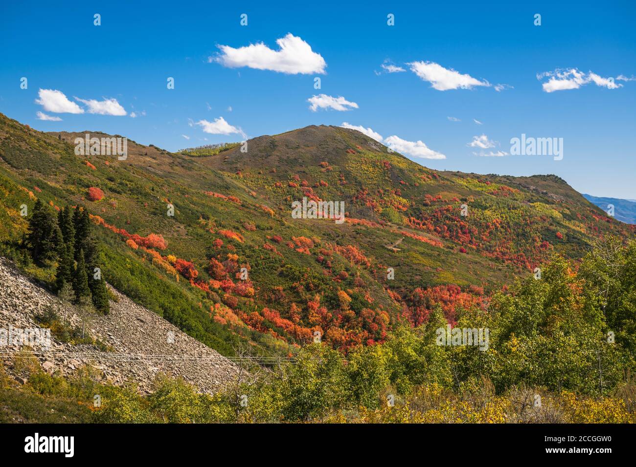 Park City, Utah, USA scenic landscape in Wasatch Back during autumn. Stock Photo