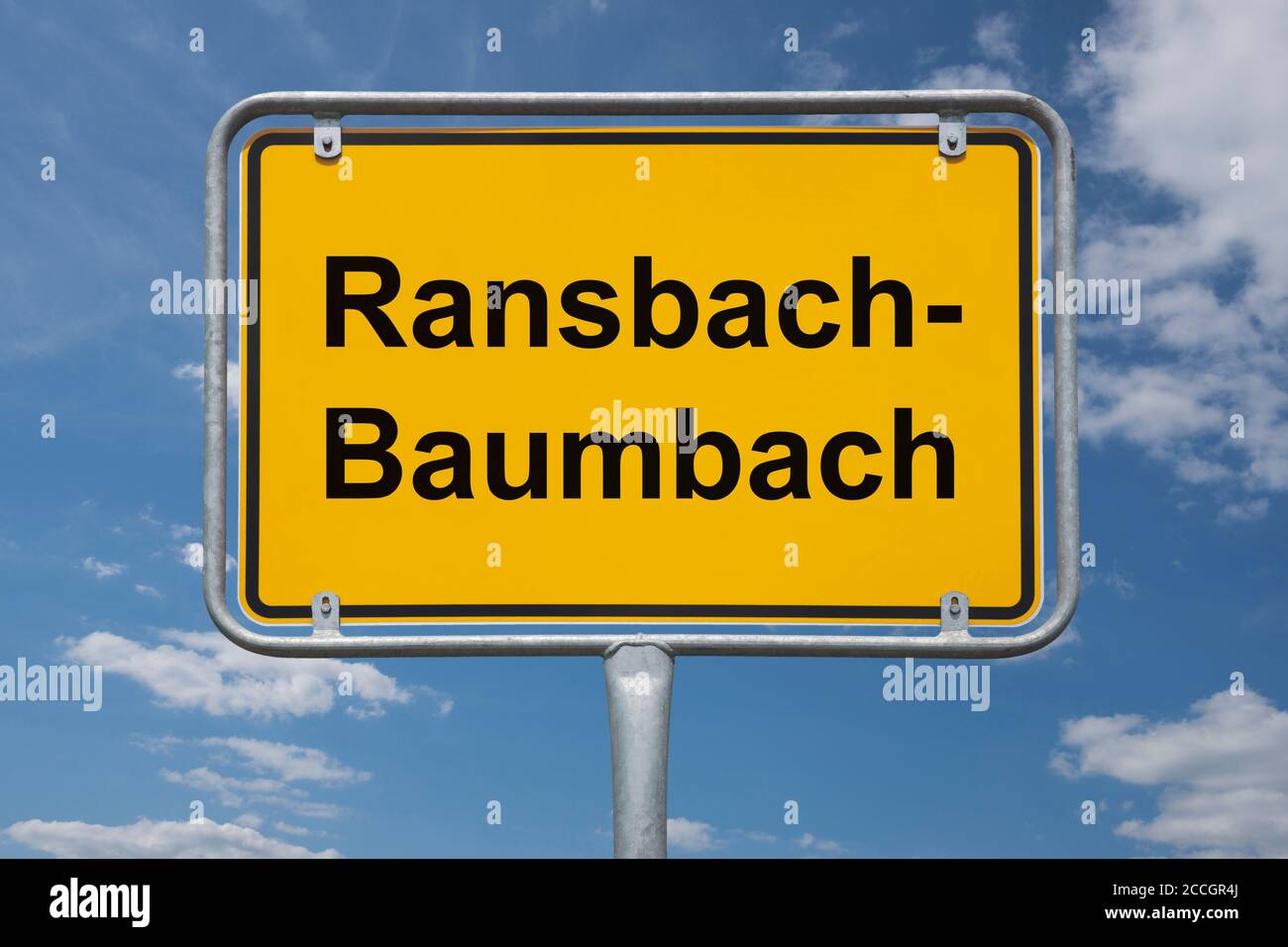 Ortstafel RansbachBaumbach, RheinlandPfalz, Deutschland Place name