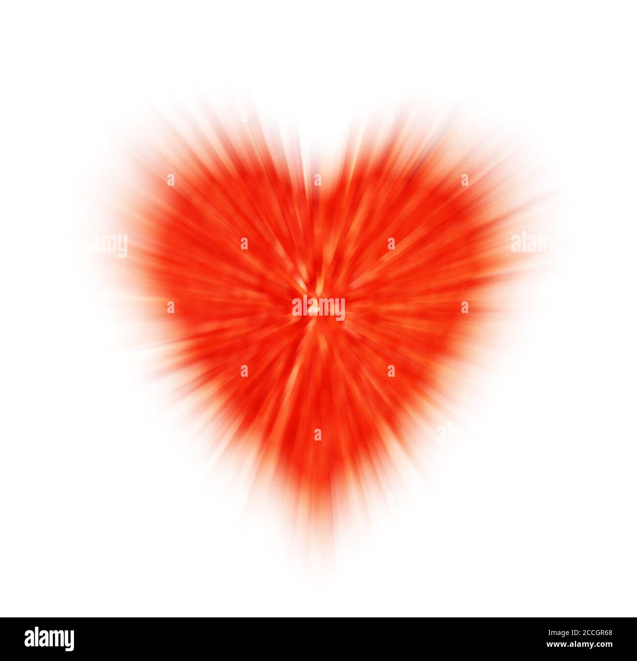 abstract red heart on a white background. the concept of love ...