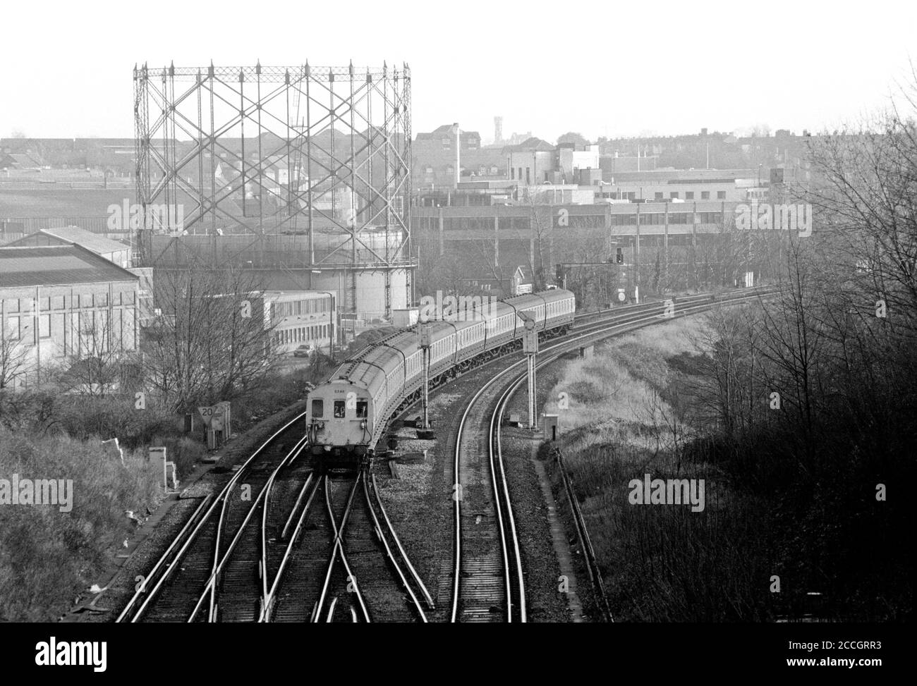 A pair of Class 415 4-EPB electric multiple units led by number 5248 working a Network SouthEast service at Dartford Junction on the 28th December 1991. Stock Photo