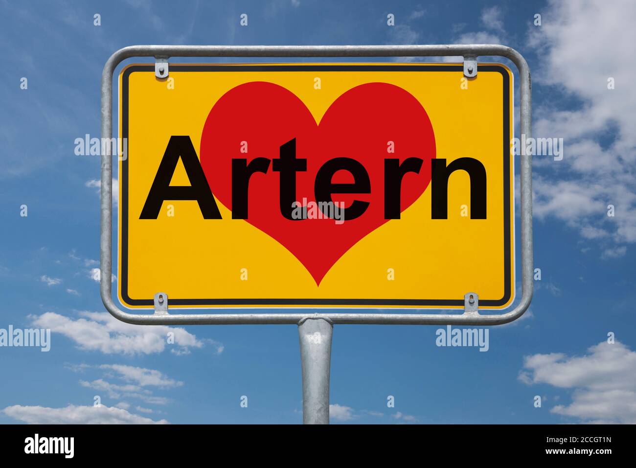 Ortstafel Artern, Thüringen, Deutschland | Place name sign Artern ...