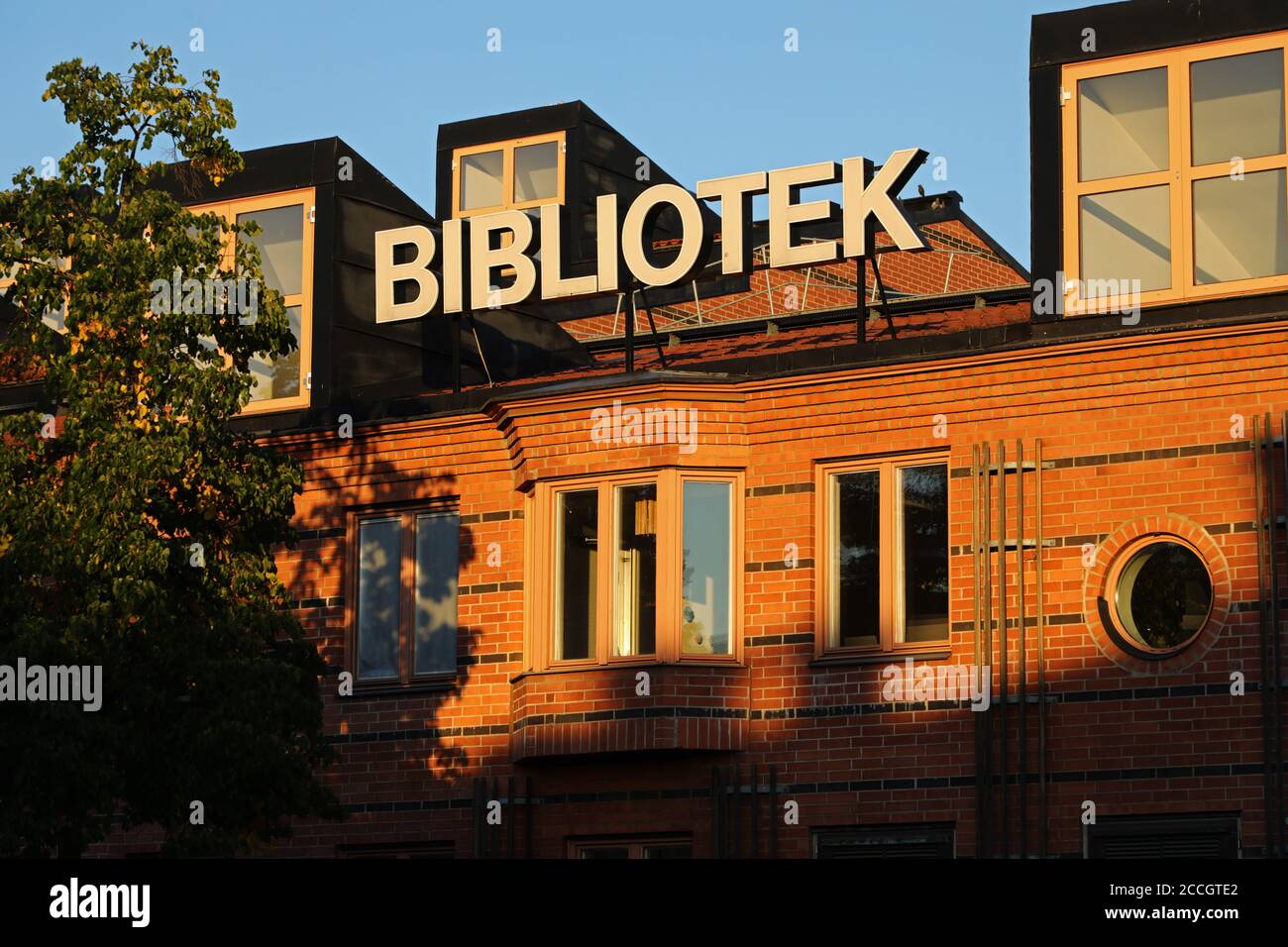 Uppsala, Sweden 20200811 Uppsala City Library (Uppsala Stadsbibliotek). Photo Jeppe Gustafsson Stock Photo