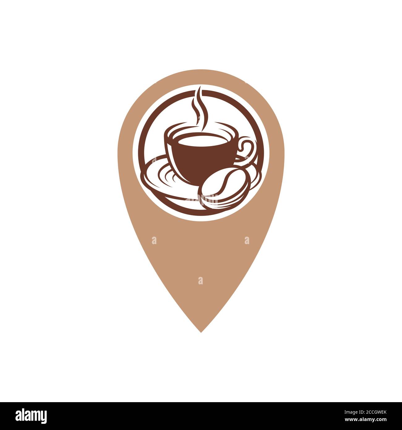 Coffee Logo design vector illustration. Vintage Coffee Logo vector design concept for cafe and restaurant. Abstract Coffee Shop vector design for Logo Stock Vector