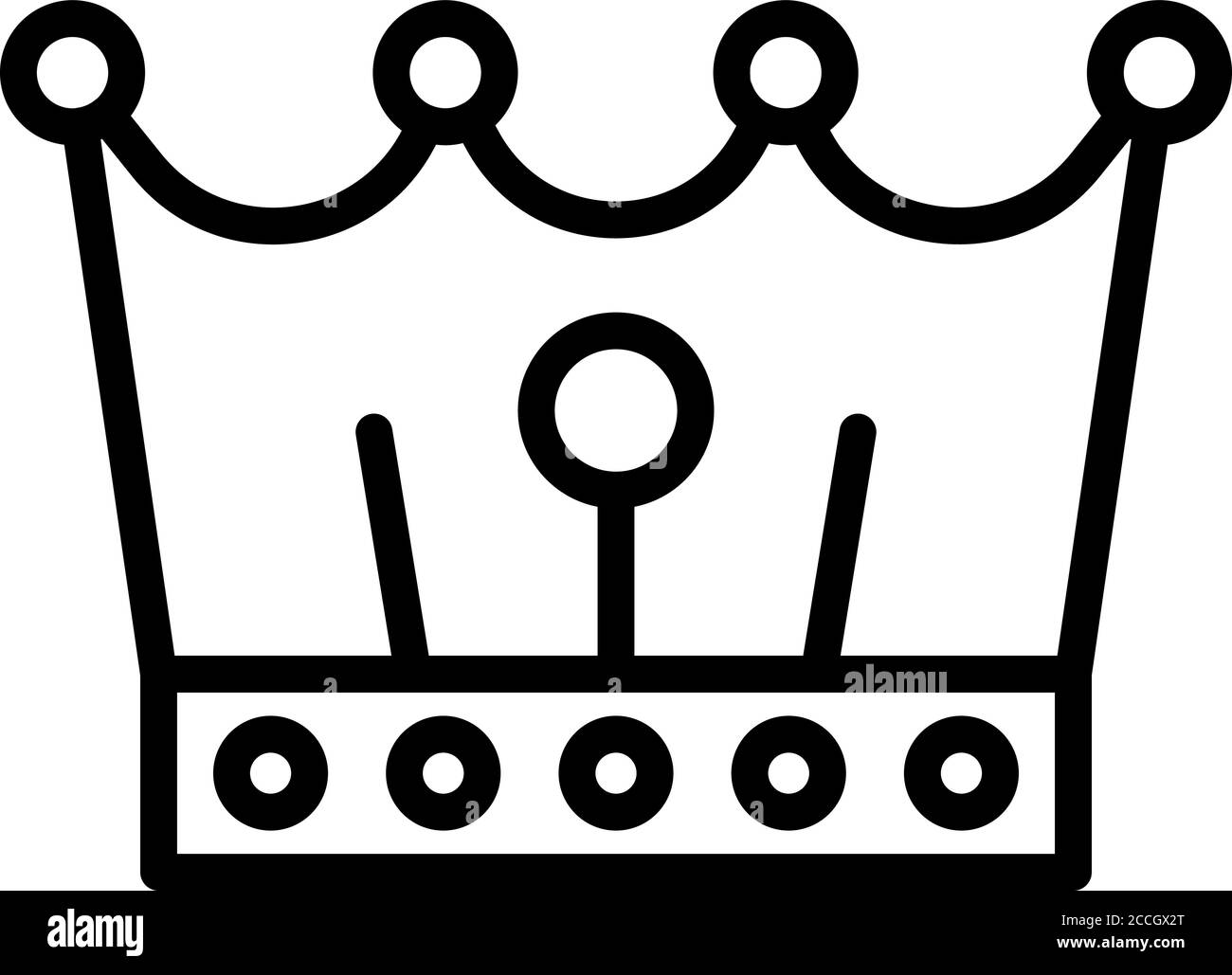 Crown icon, outline style Stock Vector Image & Art - Alamy