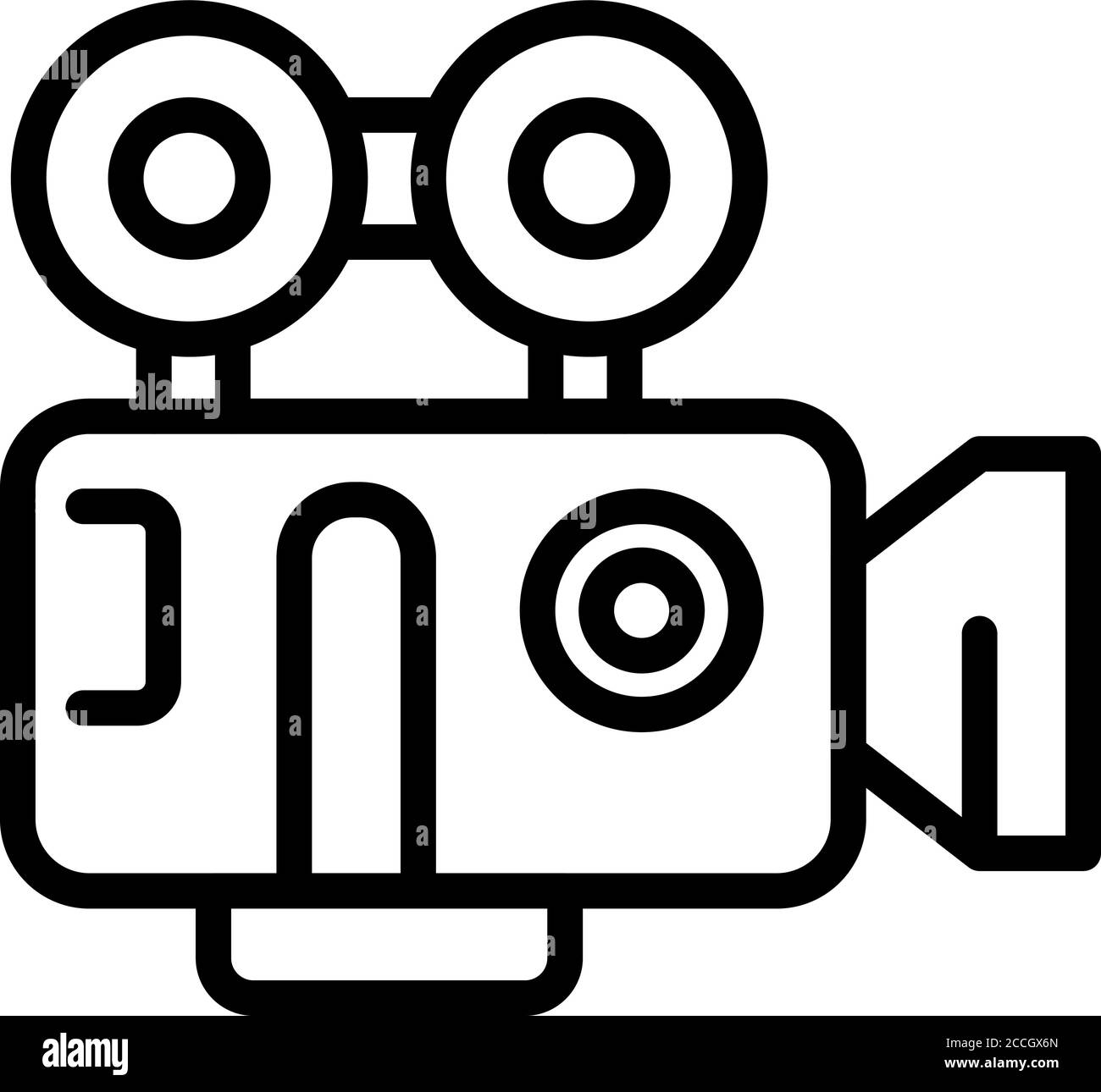 Movie camera icon, outline style Stock Vector Image & Art - Alamy