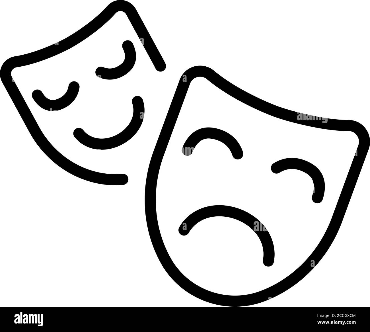 Theatre Mask Icon, Outline Style Stock Vector Image & Art - Alamy