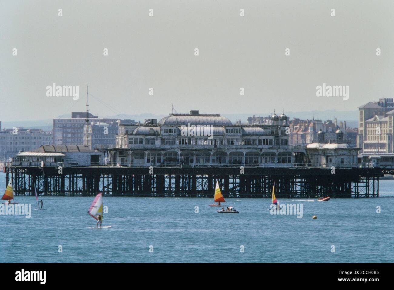 The Concert Hall at the end of the West Pier, Brighton, East Sussex, England, UK. 1986 Stock Photo