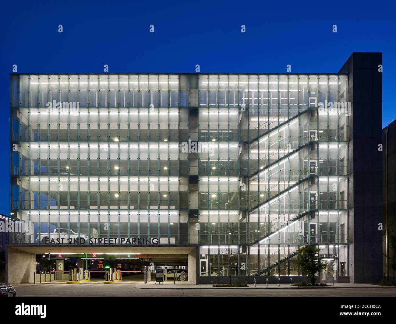 East 2nd street parking garage Stock Photo - Alamy