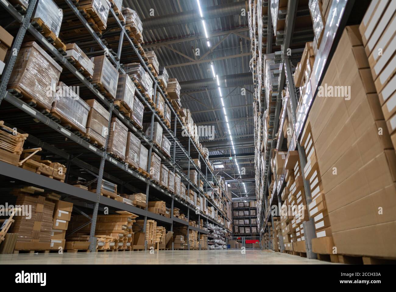 Self-service warehouse in a hardware store Stock Photo