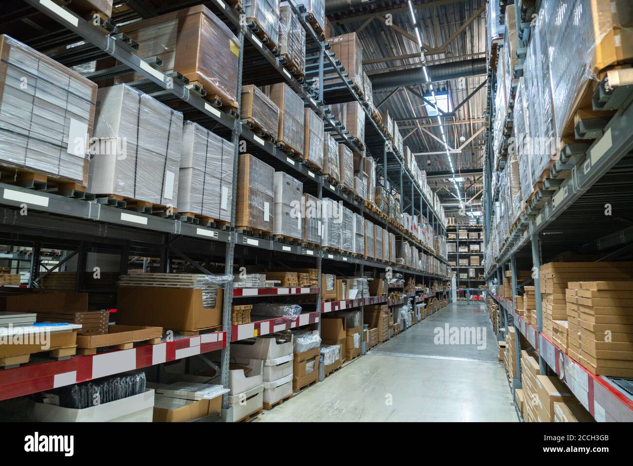 Self-service warehouse in a hardware store Stock Photo