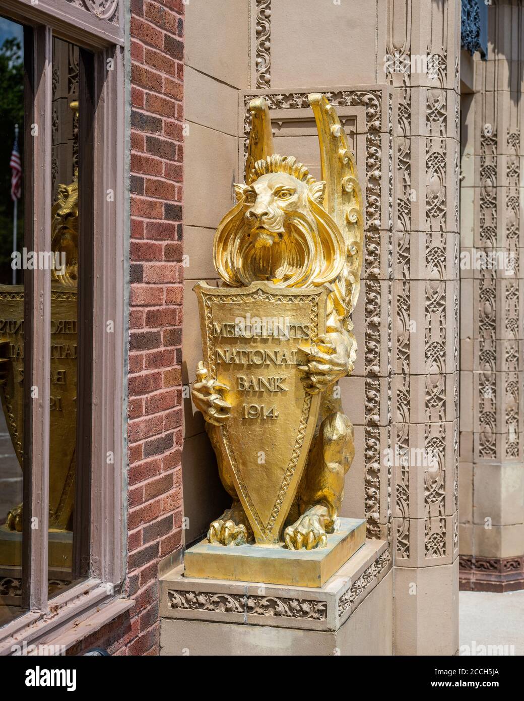 Merchants National Bank designed by Louis Sullivan Stock Photo