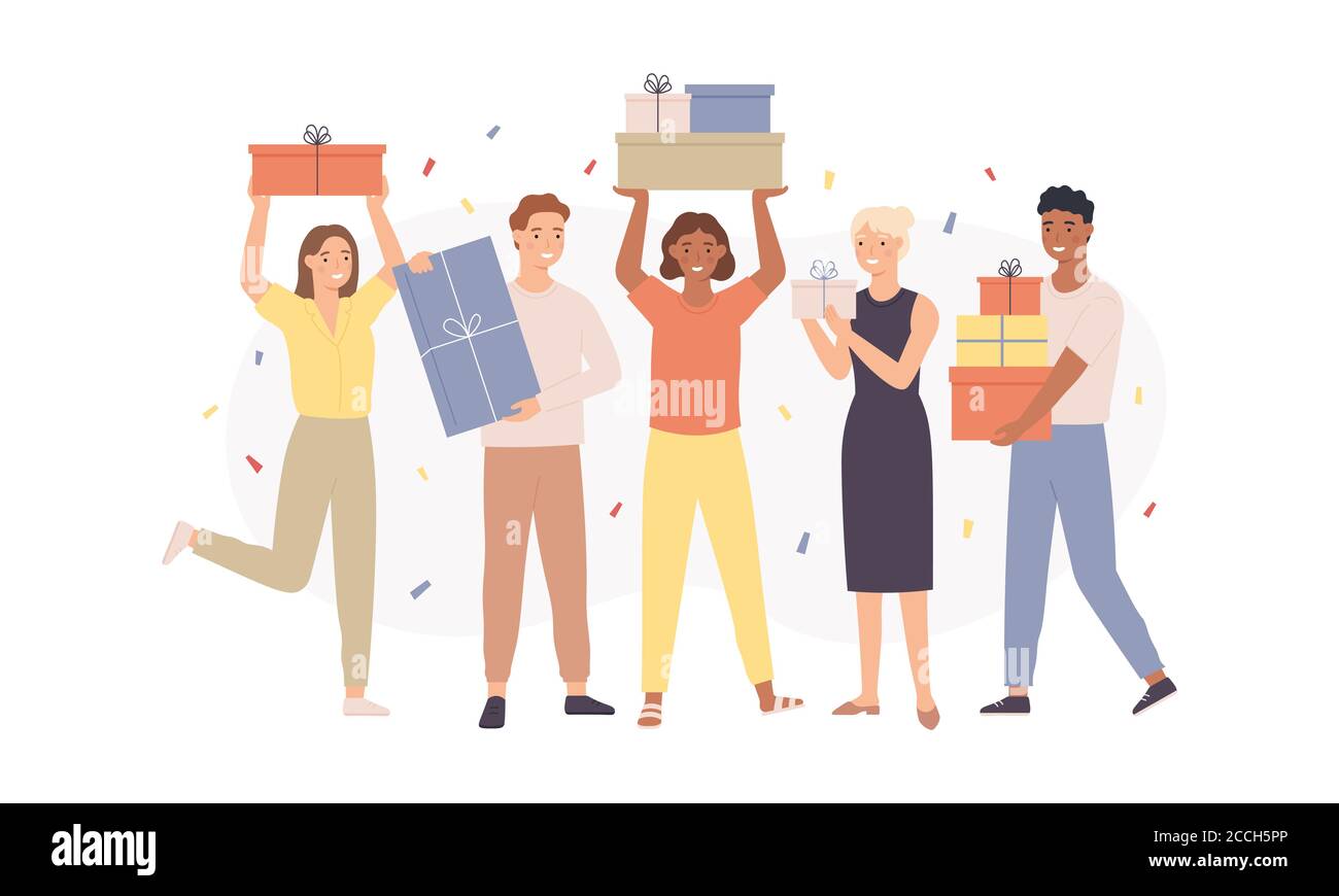 Birthday Presents For Young Men / Happy People With Gifts Fun Women And Men Holding Gift Boxes With Presents Young Guys Congratulate Friend Birthday Party Vector Concept Stock Vector Image Art Alamy : Wishing you a great birthday to remember for the coming years!