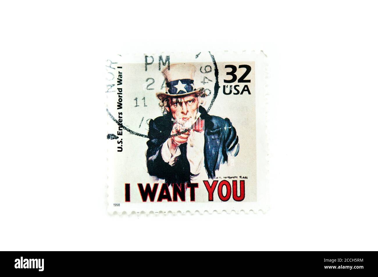 Uncle Sam I Want You! Postage Stamp Stock Photo Alamy