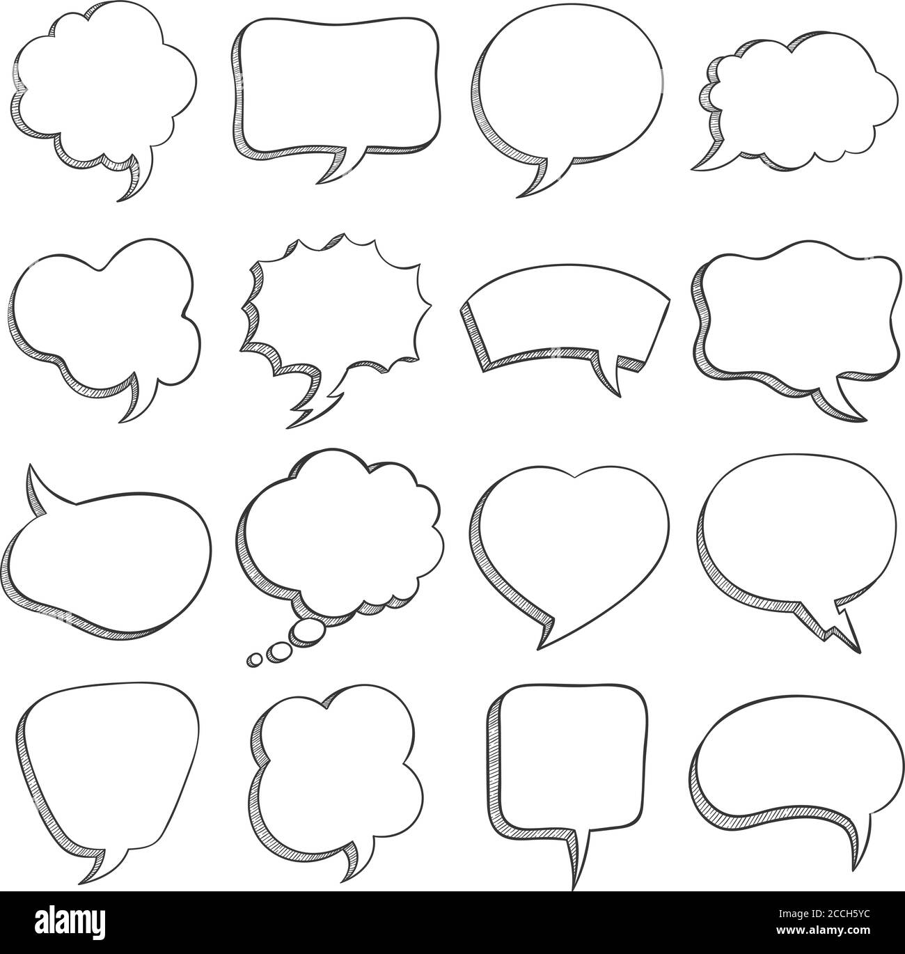 Speech bubbles Black and White Stock Photos & Images - Alamy