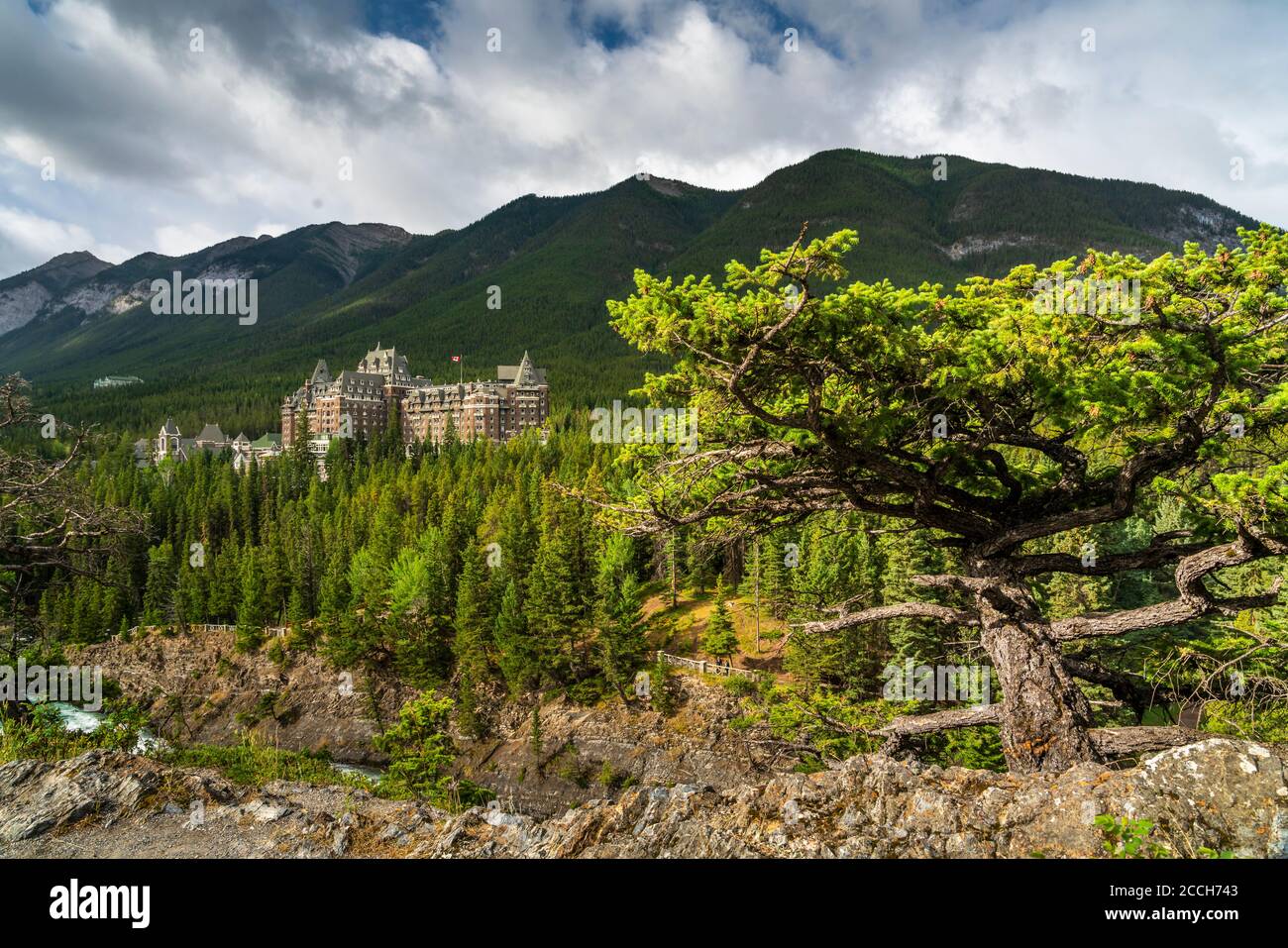 The Fairmont Banff Springs Hotel, Banff, Alberta, Canada Stock Photo ...