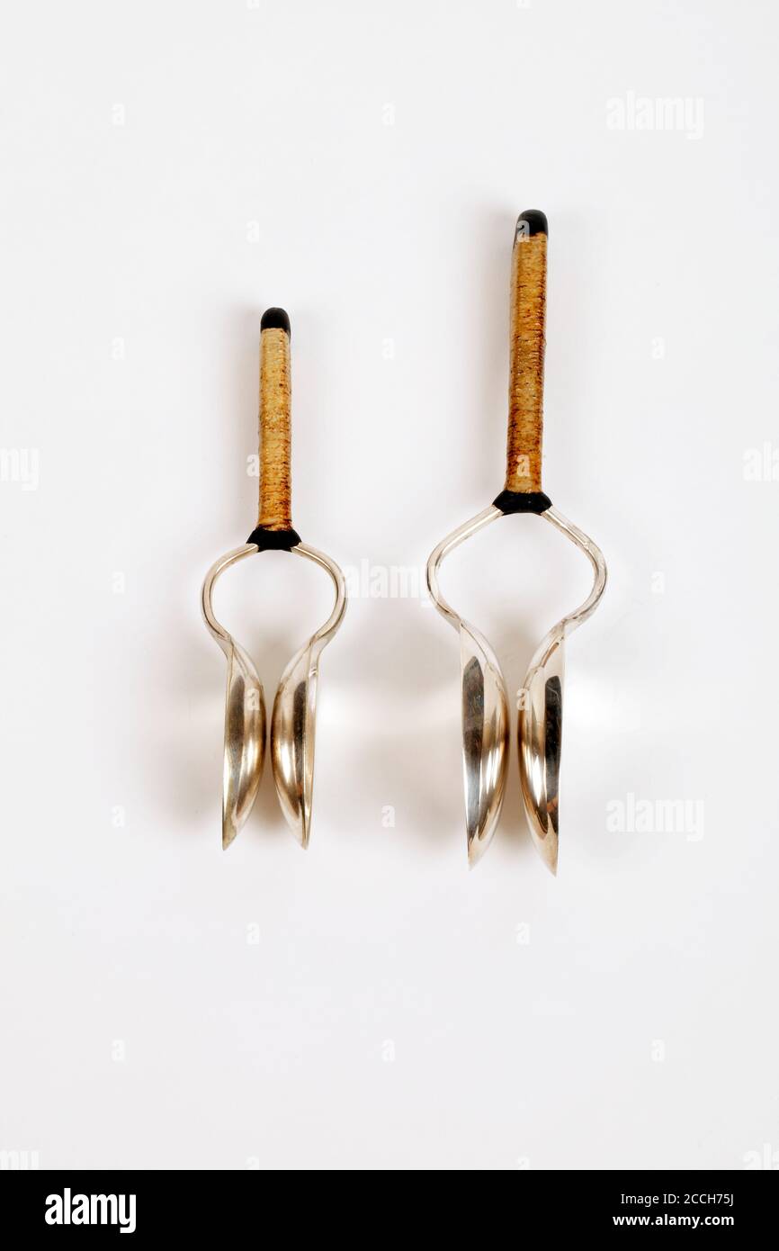 Irish spoons. Traditional folk instrument from Ireland Stock Photo Alamy