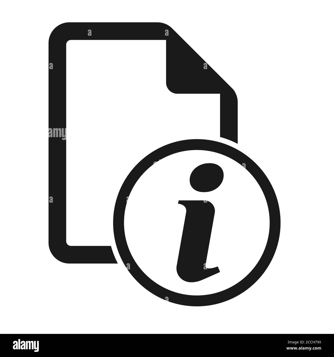 File flat icon with information symbol isolated on white background.  Infomation document vector illustration Stock Vector Image & Art - Alamy