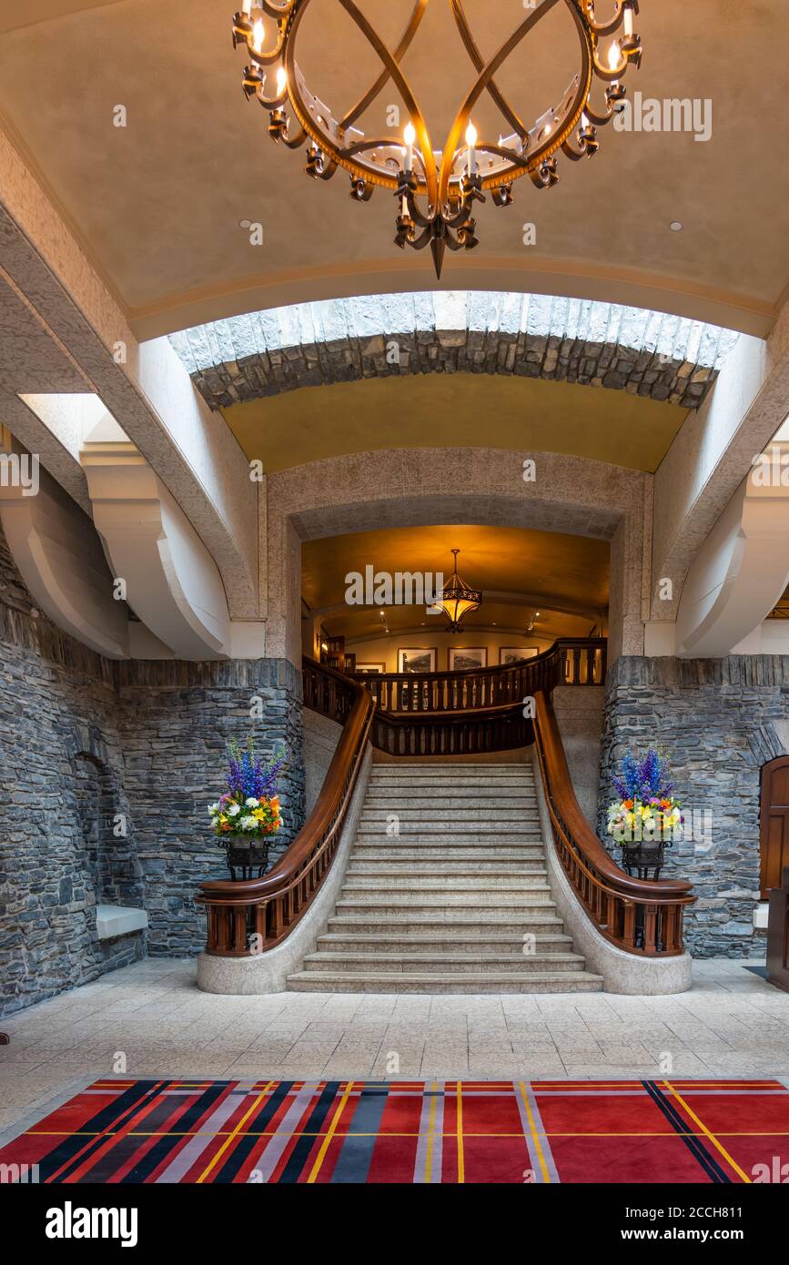 Interior Of The Fairmont Banff Springs Hotel Banff Alberta Canada Stock Photo Alamy