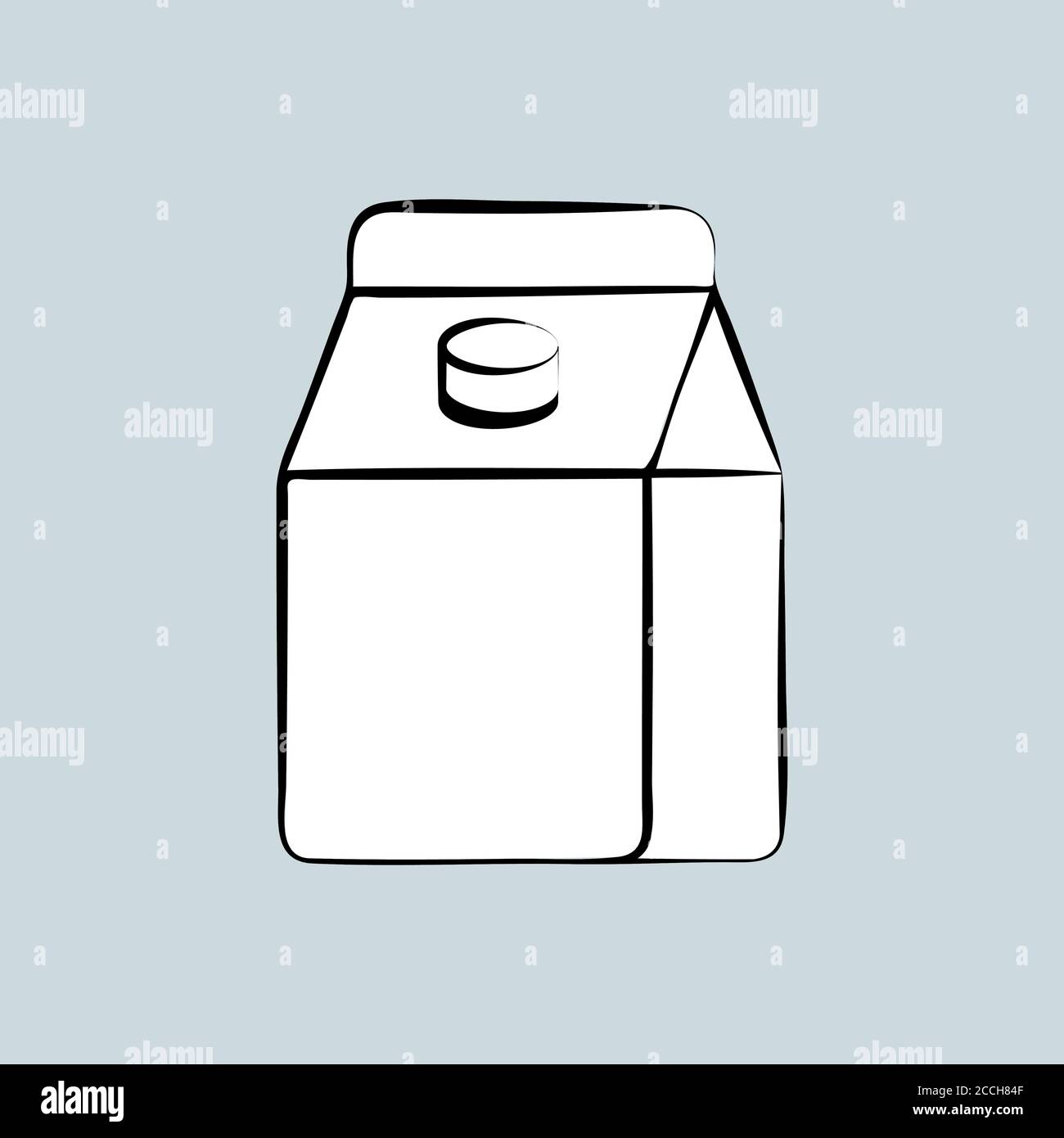 Dairy Milk little container icon in brush linear, outline flat style ...