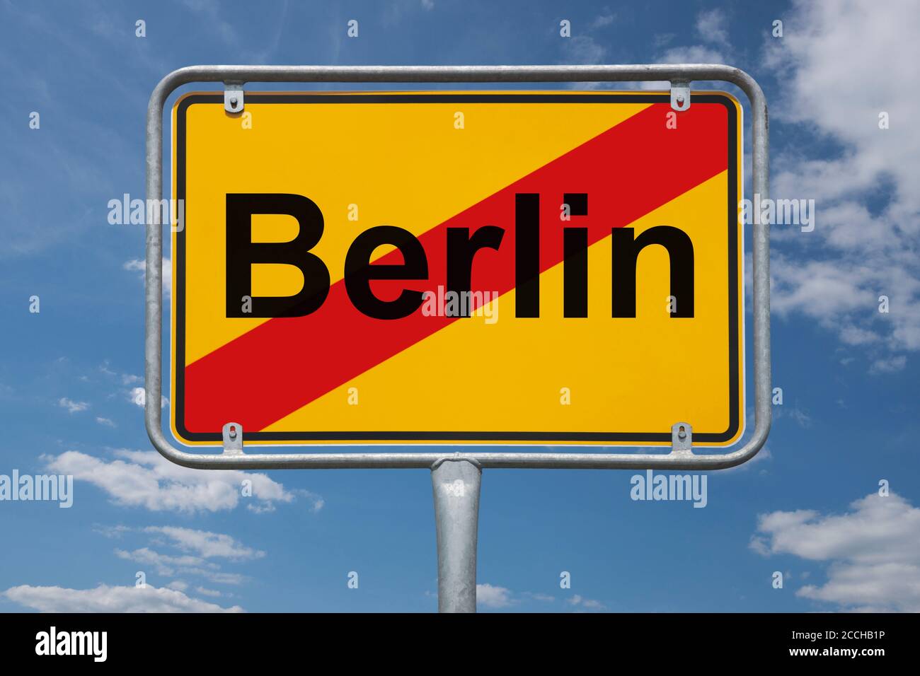 Ortstafel Berlin, Deutschland | Place name sign Berlin, Germany, Europe Stock Photo