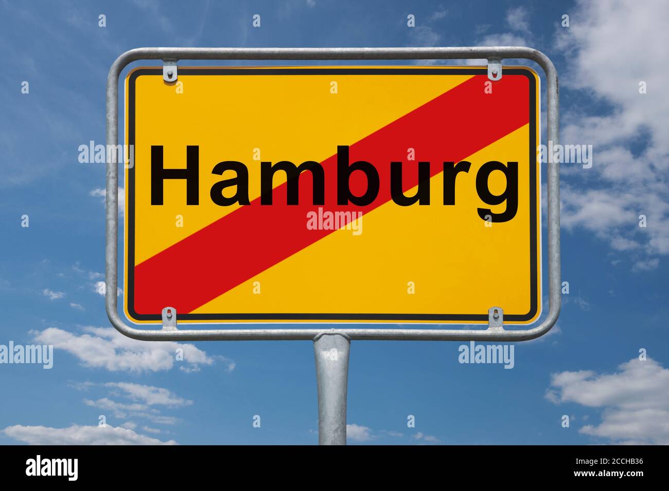 Ortstafel Hamburg, Deutschland | Place name sign Hamburg, Germany, Europe Stock Photo