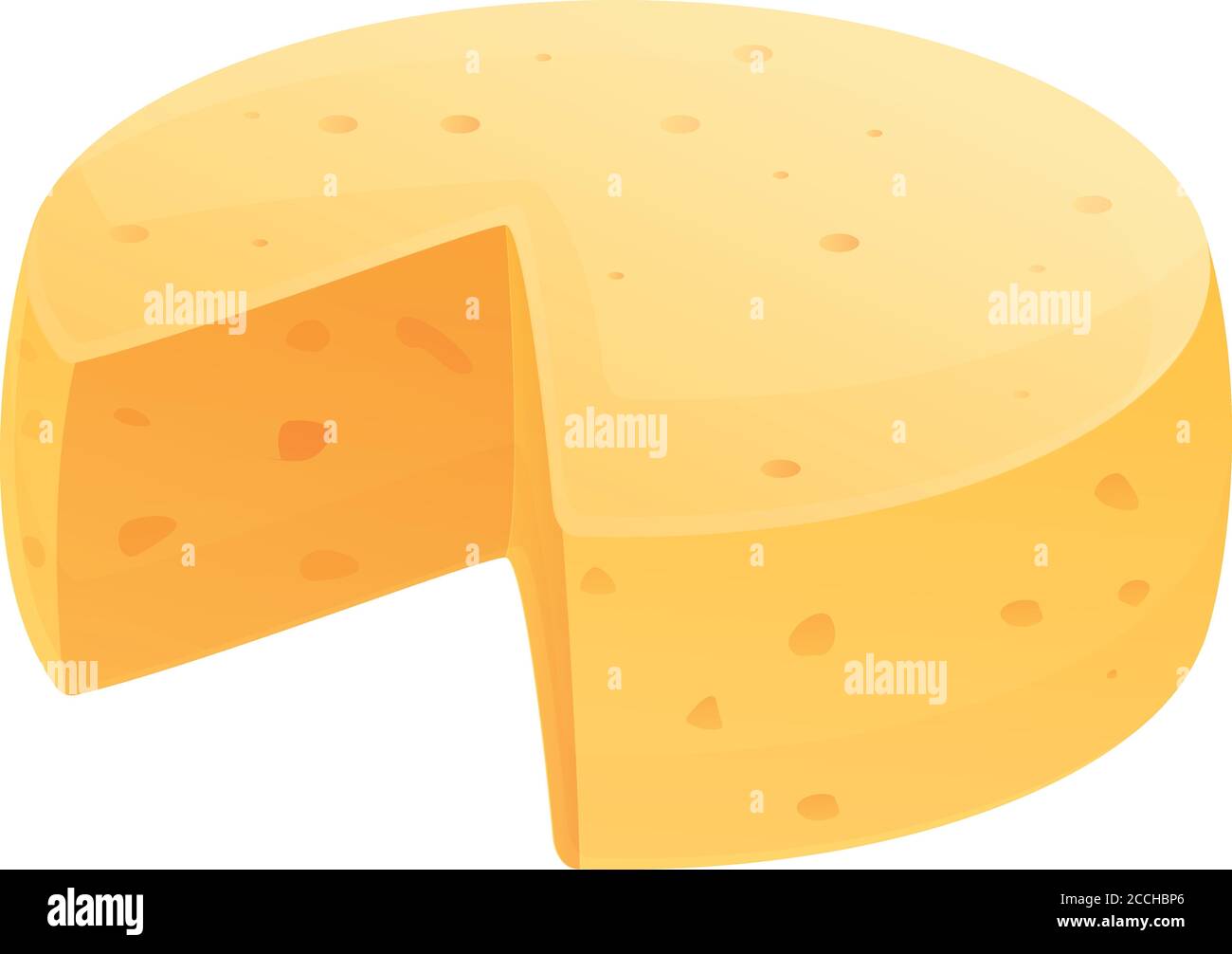 Wheel cheese icon. Cartoon of wheel cheese vector icon for web design