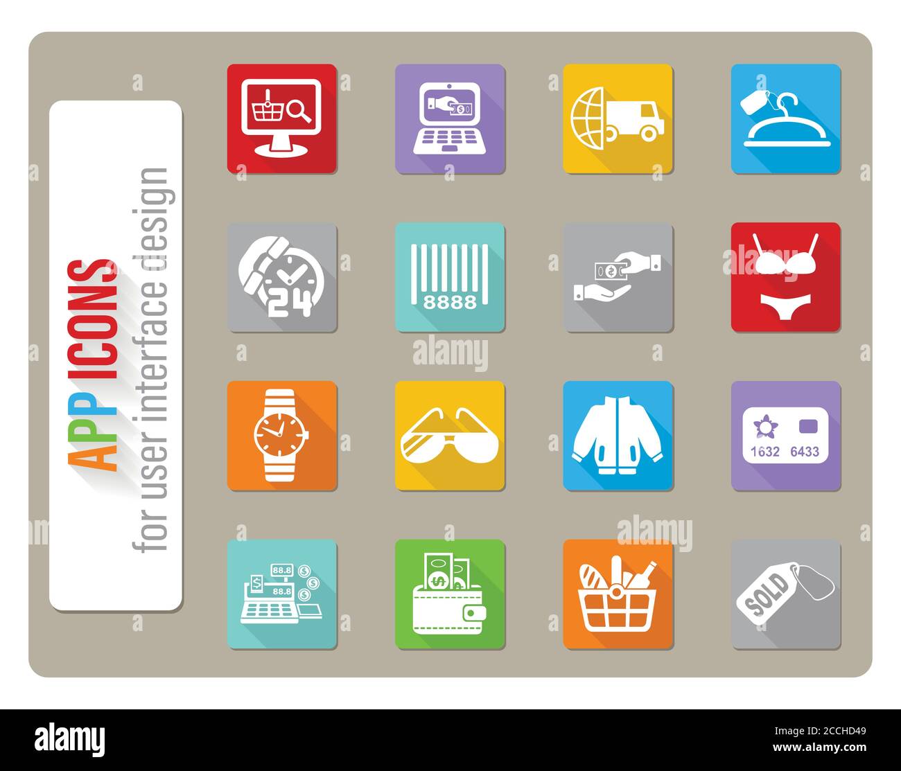 shopping and e-commerce icon set Stock Vector Image & Art - Alamy
