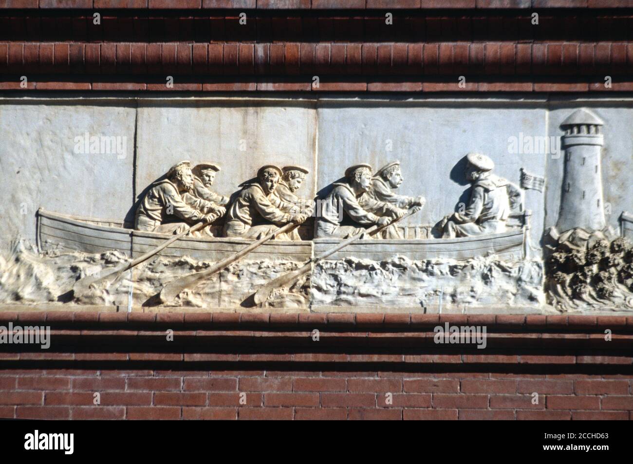 Washington, DC.  National Building Museum, Terra Cotta Frieze by Caspar Buberl  Dating from 1883. Photographed October 2004. Stock Photo
