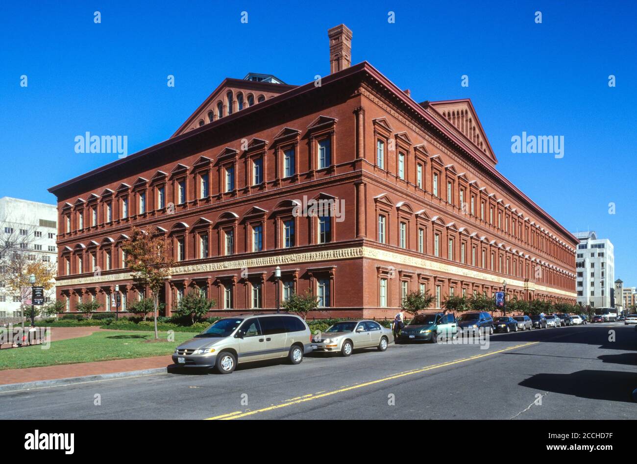 Washington, DC.  National Building Museum, formerly the Pension Building, for Civil War Veterans. Stock Photo
