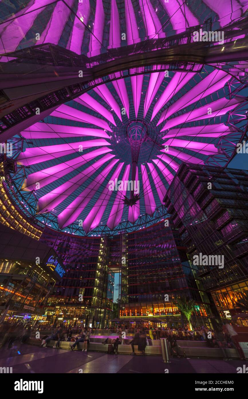 Sony Center, Potsdamer Platz , Berlin at night Stock Photo Alamy