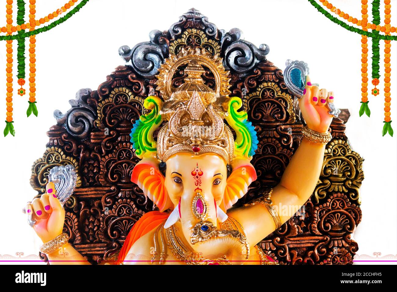 Lord Ganpati idol for Happy Ganesh Chaturthi festival of India Stock Photo  - Alamy